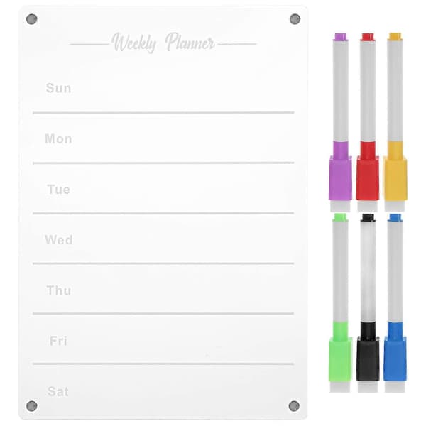 1 Set av whiteboardplaner Magnetisk whiteboard Magnetisk akryl kylskåpsboard