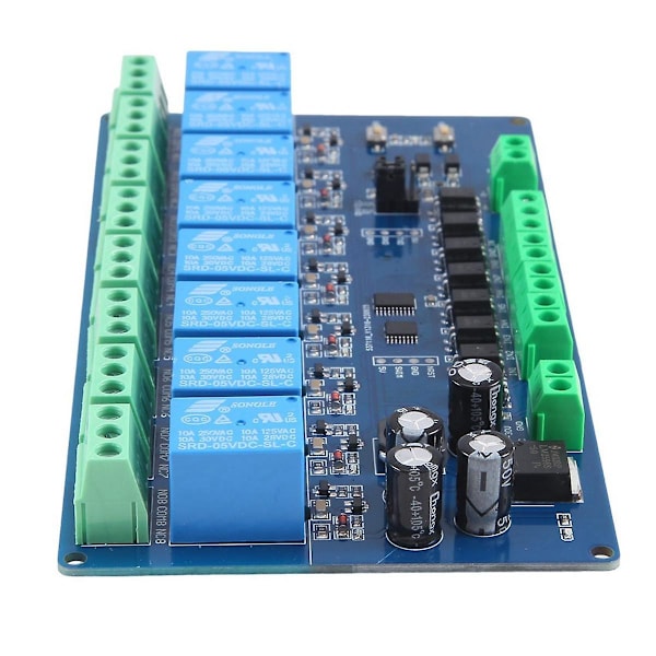 Modbus-Rtu 8-kanals Relämodul Modbus RTU 8 Switch Input RS485 Kommunikation TTL