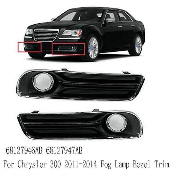 Främre stötfångare dimljusskydd krom för 300 2011-2014 dimljusram trim 68127946AB 68127947AB vänster