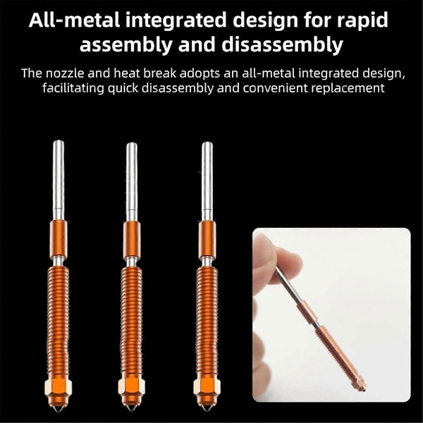 För K2 Plus Munstycksbytessats för K2 Plus 3D-skrivartillbehör 0,4 mm