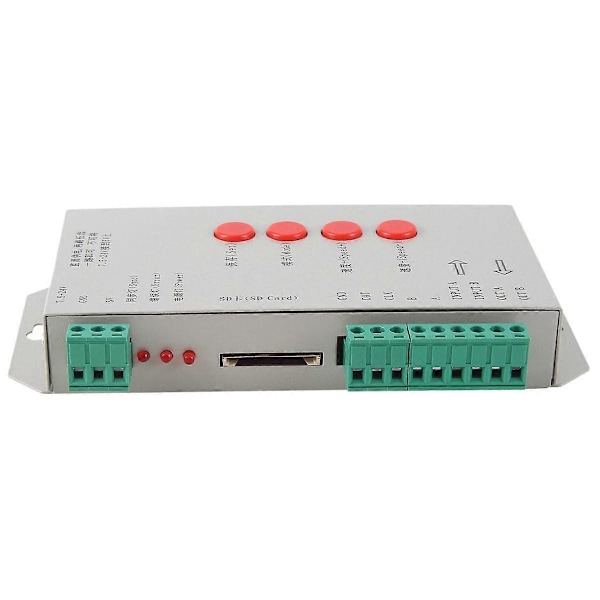 RGB LED Kontroller T1000S SD-kort 2048 Pixlar Kontroller för WS2801 WS2811 WS2812B SK6812 LPD6803 LED Strip Ljus