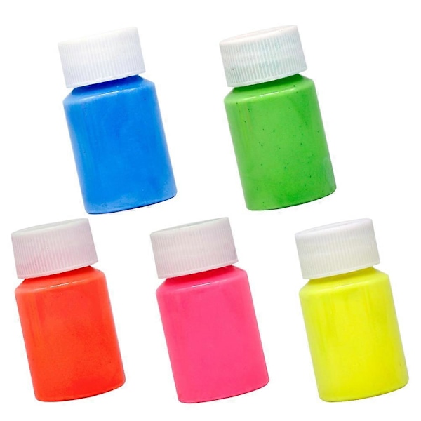 5 st Glöd i mörkret Pigment Fluorescerande Färg Självlysande Färg Glöd i mörkret Färg Ritningspigment