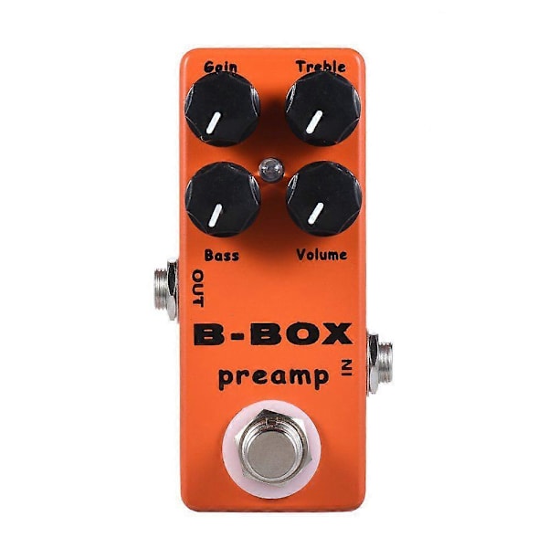 B-Box sähkökitaran etuaste overdrive-efektipedaali, metallikuori