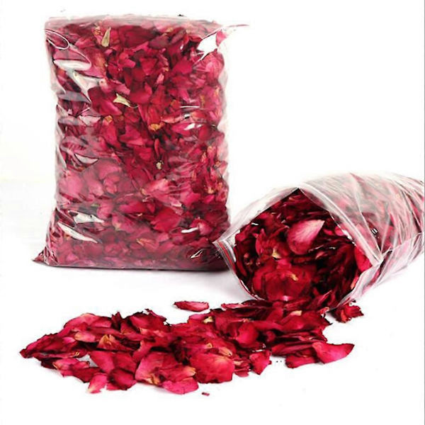 2 Förpackningar Dekoration för Matbord Ekologiska Rosblad Frystorkade Blad Bad Blomblad