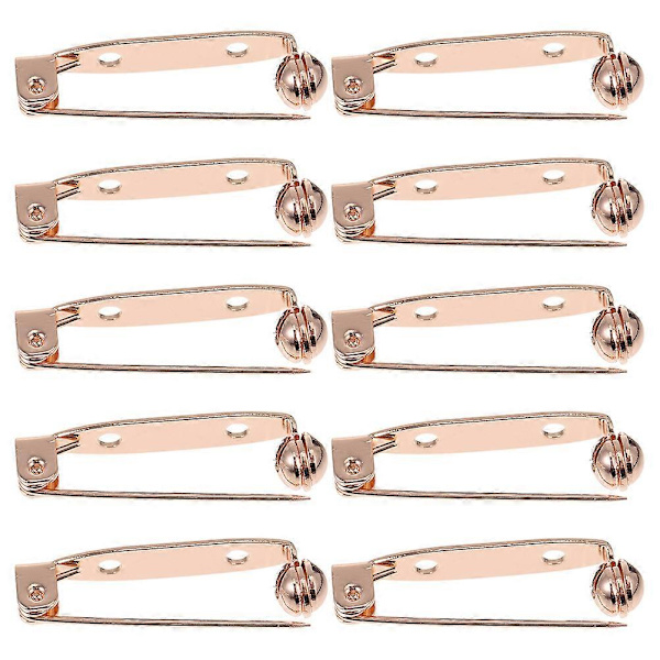 10 stk. Bar Pins Broche Lås Broche Pin Bagsider Sikkerhedslåse til Brochefremstilling