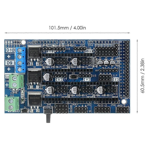 Kontrolkort, 3D-printercontroller, 4-lags kontrolpanelkort