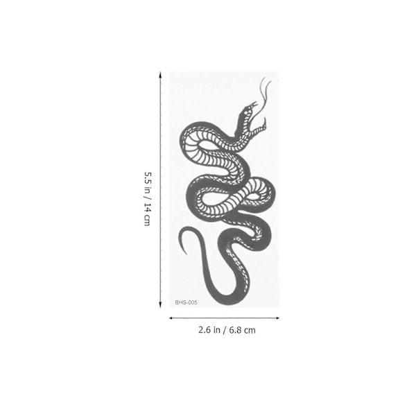12 st Zoa Personliga Tribal Serpent Punk Orm Kvinnor Falsk Orm Tatuering