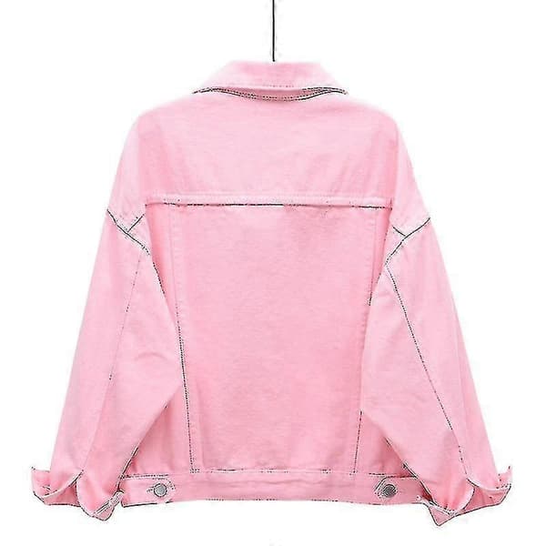 Denimjakke til kvinder PINK L