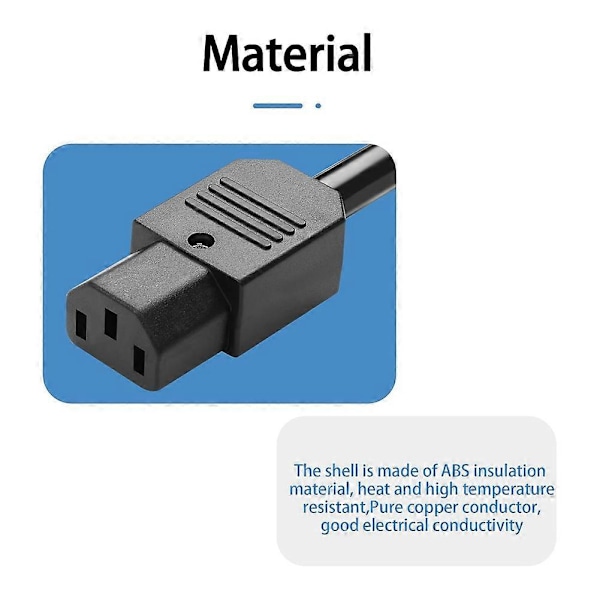 5 ST IEC C13 Strömkontakt C13 Hona Strömadapter Kontakt 3-stifts Strömuttag 250V 10A AC Strömadapter
