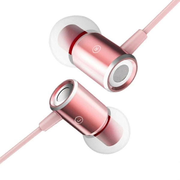 In-Ear Hörlurar, Brusreducerande Hörlurar, Stereo och Hi-Fi Ljud rose gold