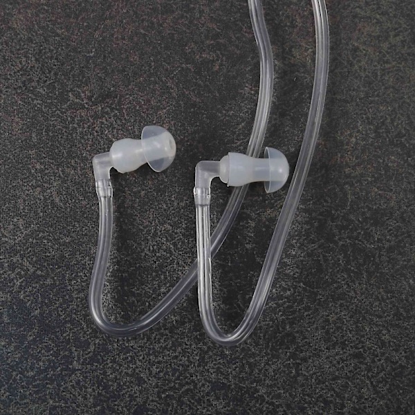 Anti-strålnings Binaural Hörlurar Stereo Hörlurar med Mikrofon Universal 3.5mm Brusreducerande Luftrör Akustiska Öronsnäckor