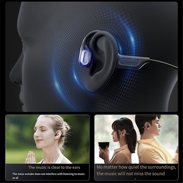 G06 Benlednings Bluetooth Headset 140mAh Löpning Sportheadset Hängande Öra Ultra Trådlös Blå