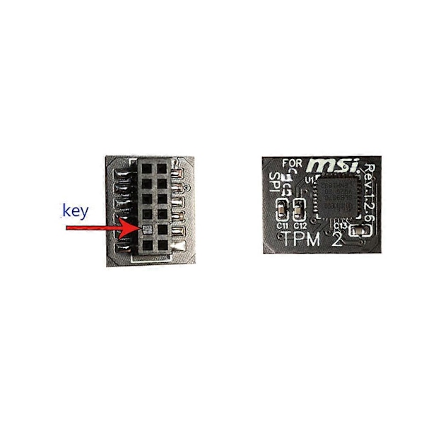 2.0 Krypteringssäkerhetsmodul Fjärrkort 12 Pin SPI TPM2.0 Säkerhetsmodul för Moderkort