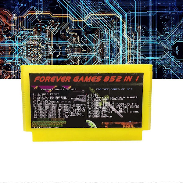 852 i 1 spel för FC-adapter för SFC/SNES Gul