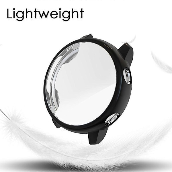2 st Kompatibla med Samsung Active2 Klockfodral - Transparent + Svart 40mm|Skyddsfodral