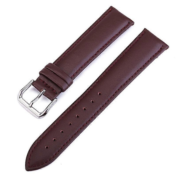 18/20/22/24mm Klockarmband i Konstläder Kompatibelt med Samsung Galaxy Huawei Brown 22mm