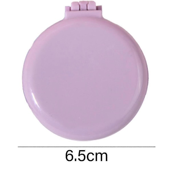 2 kpl Taitettavia Matkapeilejä ja Hiusiharjoja, Pyöreä Taitettava Matkakoko Purple