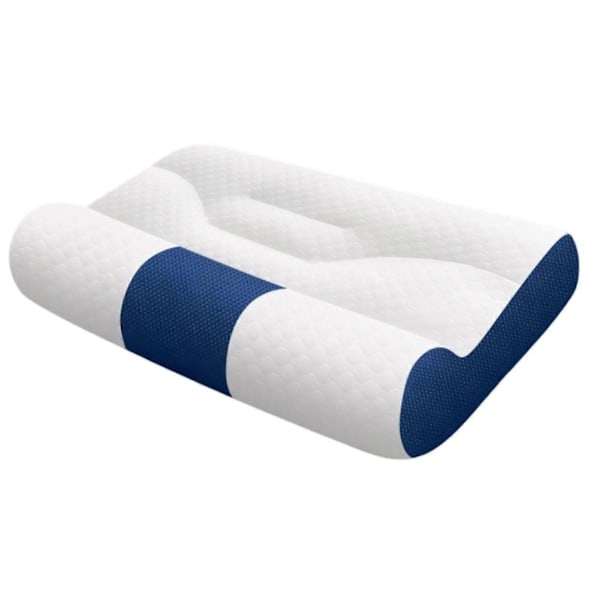 Sommer Kølepude Langsom Rebound Elastisk Nakkesmerte Lindring Sovende Pude Forbedre Cirkulation Vaskbar Cervikal Støtte Komfort Side Ryg Sovende P Blue L