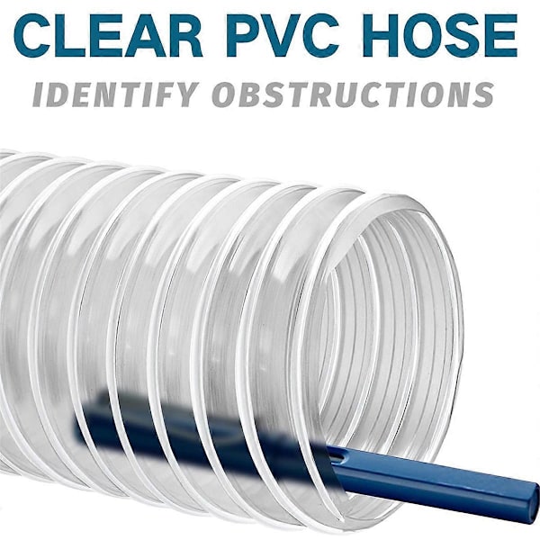 PVC Dammuppsamlingsslang & 2 1/2 tums portar 10 fot, Dammuppsamlingsslang