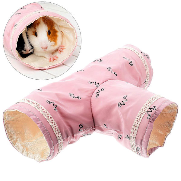 Hamstertunnelhusleksak Marsvin Hamster Chinchillor Hus Lekleksak (Rosa)