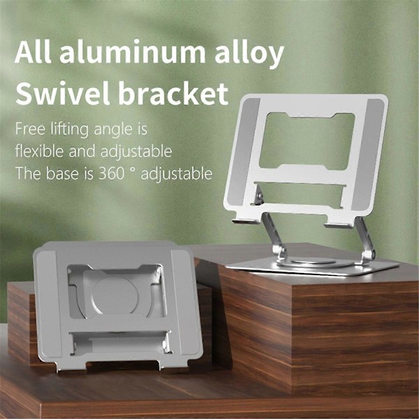 Laptopställ Justerbart Tabletställ Aluminiumlegering grå