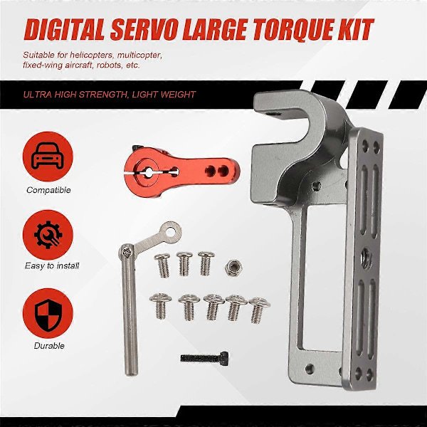 Servo Parabolisk Switch Enhet Luftfarkost Kastanordning+25T Servoarm för Fjärrkontroll Bil RC Röd 25T Servoarm