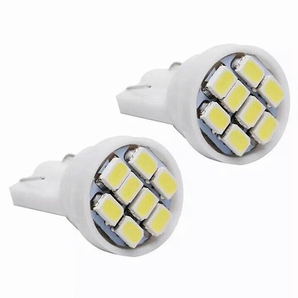 100 st T10 8smd Ljusvita LED-inredningslampor W5w 194 158 168 2825 6000k