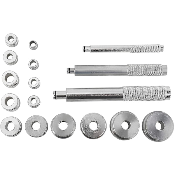17-delars aluminium hjullagerbana & tätningsbussningsdrivsats garageverktygssats med väska