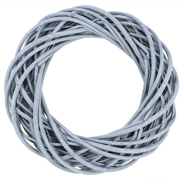 1kpl DIY Pajuköynnös Seppele Luonnollinen Kranssi Rottingista Koti Seppele Sisustus (Harmaa)