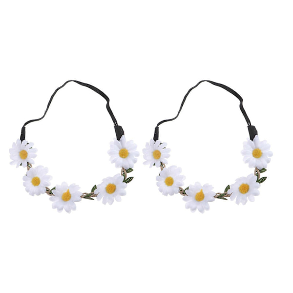 2 KPL Scrunchies Tyttöjen Kukka Panta Kukka Pannat Naisille Auringonkukka Panta Hääkoriste