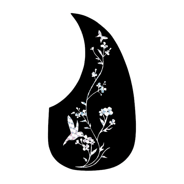 Gitarr Anti-Slip Platta Droppformad Akustisk Klassisk Gitarr Plektrumskydd Anti-Rep Fjäril