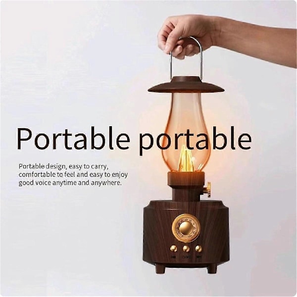 Klassisk Bluetooth-högtalare Atmosfärslampa Chockerande Bass Sound Box