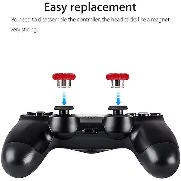 Ersättningsdelar för utbytesbara tumspakgrepp Analoga styrspakar för Xbox One ELITE, PS4-kontrollertillbehör - Röd -