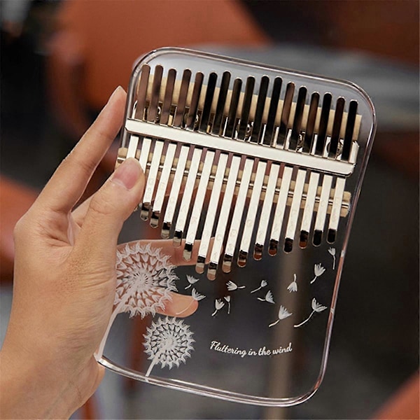 Kalimba 17 Tangenter Professionelt Tommelfingerklaver Akryl Kalimba Tommelfingerklaver Keyboard Musikinstrument Hvid