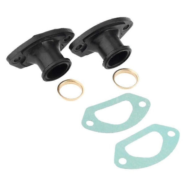 2x Motorsågsdelar Avgas Insugningsgrenrör Set Med Ringpackningar För 45cc 52cc