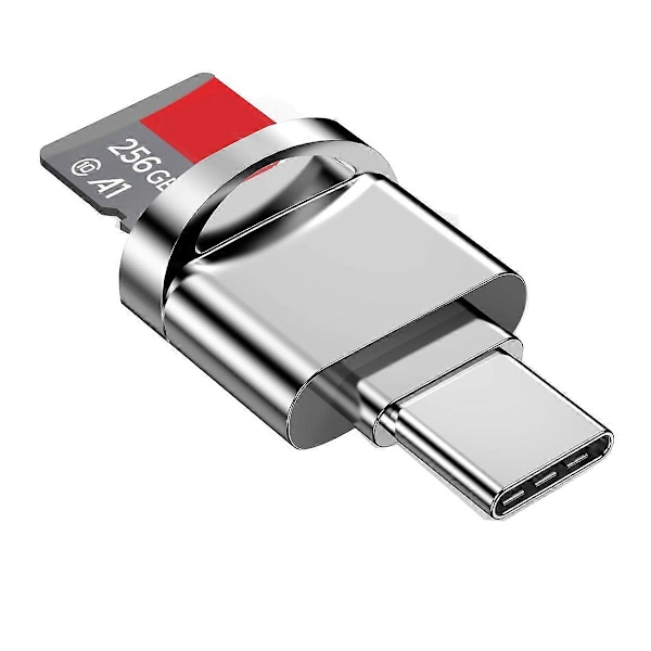 Micro-SD-kortläsaradapter, USB Type C till Micro-SD/TF-kortläsare, B