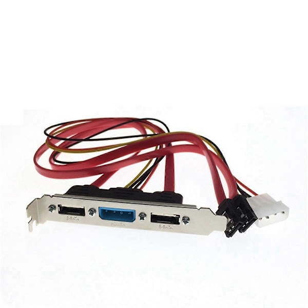 PC DIY SATA - ESATA ja 4-nastainen IDE Molex -virtalähde PCI-kiinnikekaapeli