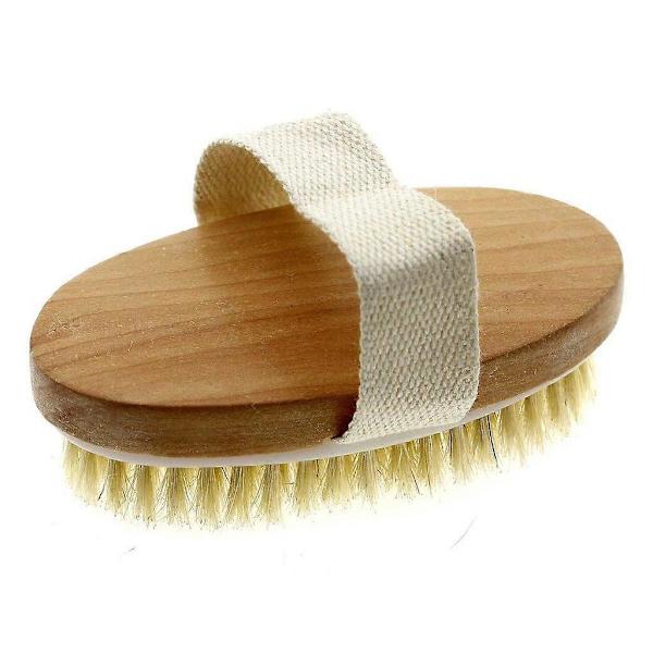 Kroppsborste för torr hud - Naturlig borst - Tar bort död hud och toxiner, Cellulitbehandling, Exfolierar, Stimulerar blodcirkulationen
