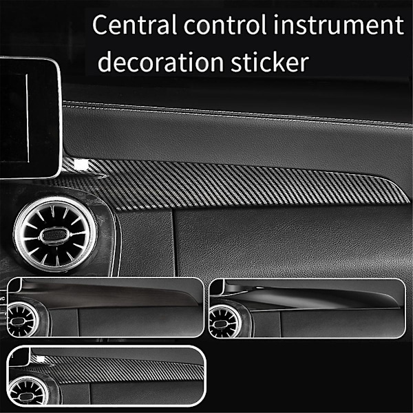 Bil Center Kontrollpanel Instrumentbräda Strips Trim för C-Klass W205 C180 C200 X253 GLC260 2015-2022 Svart
