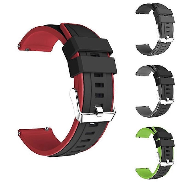 20/22mm Repskyddande Vattentätt Klockarmband Silikon Armbandsbyte Kompatibelt med HUAWEI GT2 Red 20 mm