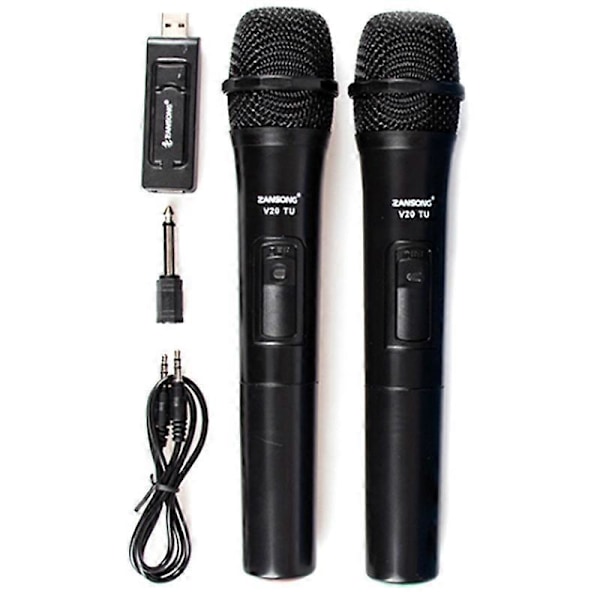 UHF USB 3,5 mm Trådlös Mikrofon Handhållen Mikrofon