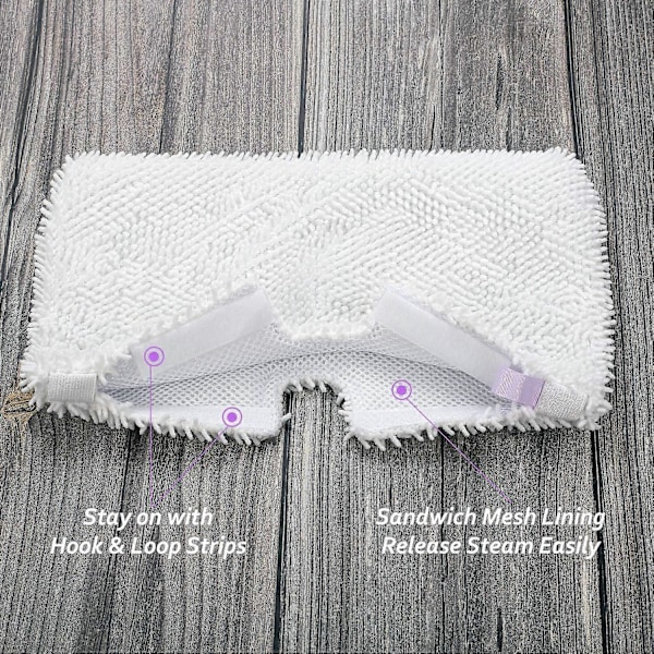 4 kpl Vaihto Pestävät Mikrokuitumoppityynyt Siivoustyynyt Shark Steam Pocket Mops -höyrymoppeihin S3500 Series S3501 S3601 S3550 S3901 S3801 Se450