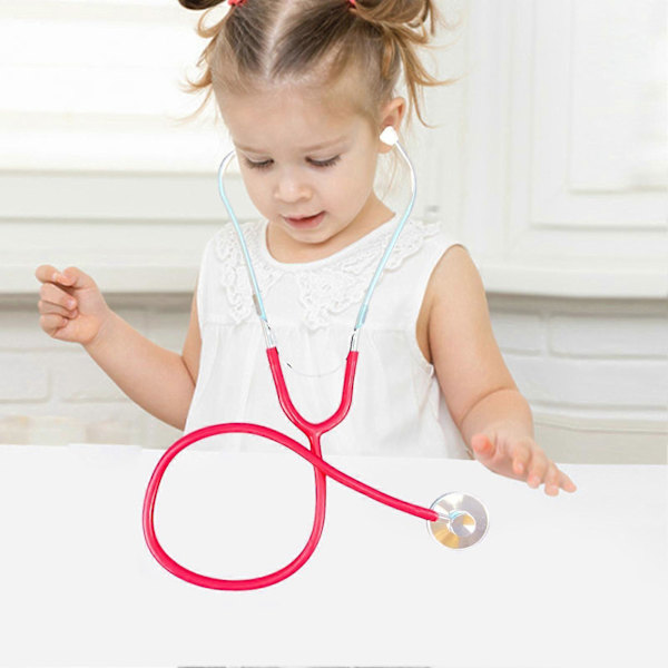 Leksaksstetoskop Realistisk Design Hörsnäcka Låtsaslek Rollspel Miljövänligt Stetoskop för Barn White