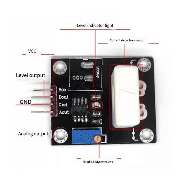 WCS1800 3-5V Hallströmsensor Detektor Skyddsmodul