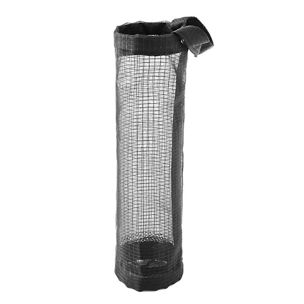 Hållare för matkassar för hemmet, väggmonterad plastpåsehållare, dispenser, hängande förvaring, soppåsar, svart