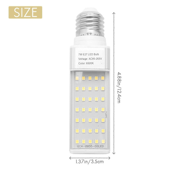 Fisod Plante Rium 7w Grow Led Tank Pære E27 Lampe