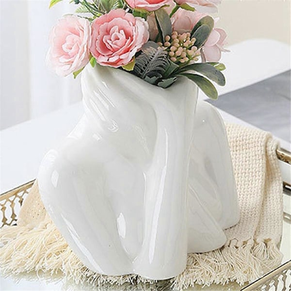 Blomstervase i nordisk stil, kvindekrop, halvt ansigt, blomsterpotte, vase A