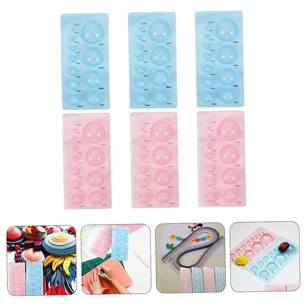 12 st Pappersformare Pappersquillingform DIY Hantverksverktyg Plast Quillingform Quillingverktyg Pappersrullningsform