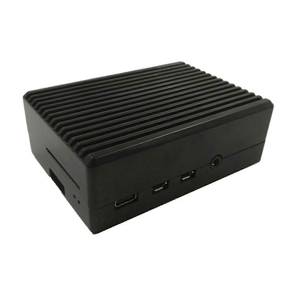 Alumiiniseoskotelo Raspberry Pi 4:lle, metallikuori, musta