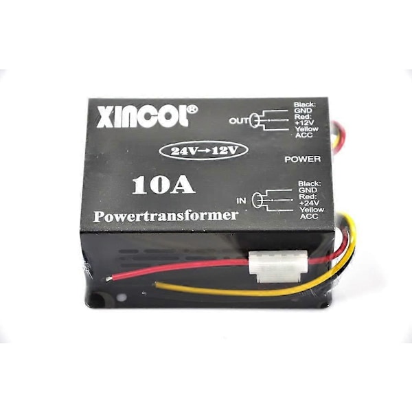 DC Spänningsreducerare 24V Till 12V 10A Transformator Spänningsomvandlare 24V DC Till 12V DC Portabel Vattentät Modulär Strömförsörjning Volt Regulator